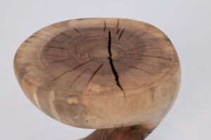 Sculptural Side Table, Stool, Solid Wood, Walnut, Contemporary Design, gallery view 13