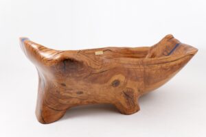Live Edge Bathtub Carved from Single Piece of Wood, Fully Functional, gallery view 12