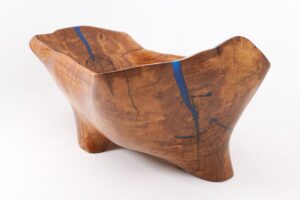 Live Edge Bathtub Carved from Single Piece of Wood, Fully Functional, gallery view 16