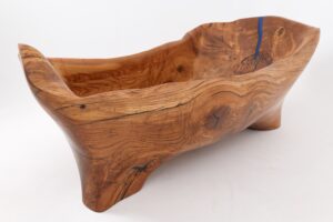 Live Edge Bathtub Carved from Single Piece of Wood, Fully Functional, gallery view 19