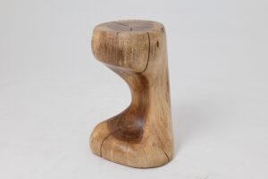 Sculptural Side Table, Stool, Solid Wood, Walnut, Contemporary Design, gallery view 2