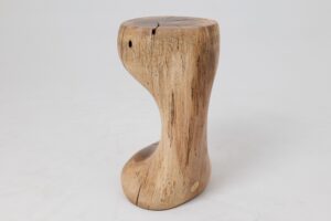 Sculptural Side Table, Stool, Solid Wood, Walnut, Contemporary Design, gallery view 4