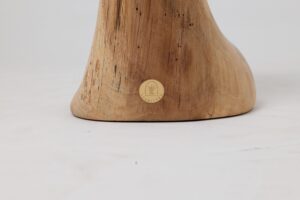 Sculptural Side Table, Stool, Solid Wood, Walnut, Contemporary Design, gallery view 6