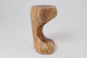 Sculptural Side Table, Stool, Solid Wood, Walnut, Contemporary Design, gallery view 9