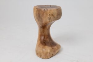 Sculptural Side Table, Stool, Solid Wood, Walnut, Contemporary Design, gallery view 10