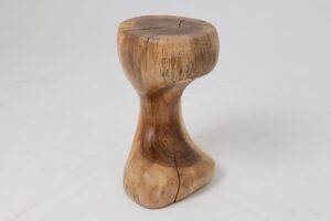 Sculptural Side Table, Stool, Solid Wood, Walnut, Contemporary Design, gallery view 12
