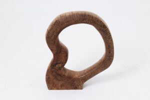 Still Stand Abstract Wood Sculpture, Chainsaw Carved, Walnut, gallery view 3