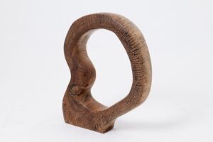 Still Stand Abstract Wood Sculpture, Chainsaw Carved, Walnut, gallery view 4