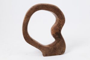 Still Stand Abstract Wood Sculpture, Chainsaw Carved, Walnut, gallery view 7