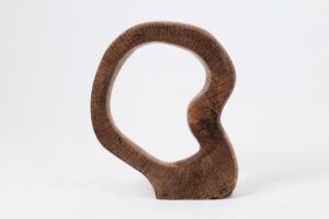 Still Stand Abstract Wood Sculpture, Chainsaw Carved, Walnut, gallery view 8