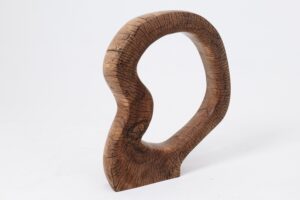 Still Stand Abstract Wood Sculpture, Chainsaw Carved, Walnut, gallery view 12