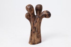 Still Stand Abstract Wood Sculpture, Chainsaw Carved, Walnut, gallery view 3