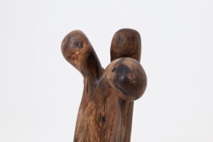 Still Stand Abstract Wood Sculpture, Chainsaw Carved, Walnut, gallery view 5