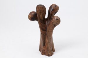 Still Stand Abstract Wood Sculpture, Chainsaw Carved, Walnut, gallery view 8