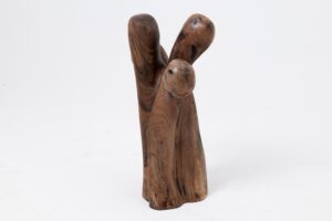 Still Stand Abstract Wood Sculpture, Chainsaw Carved, Walnut, gallery view 10