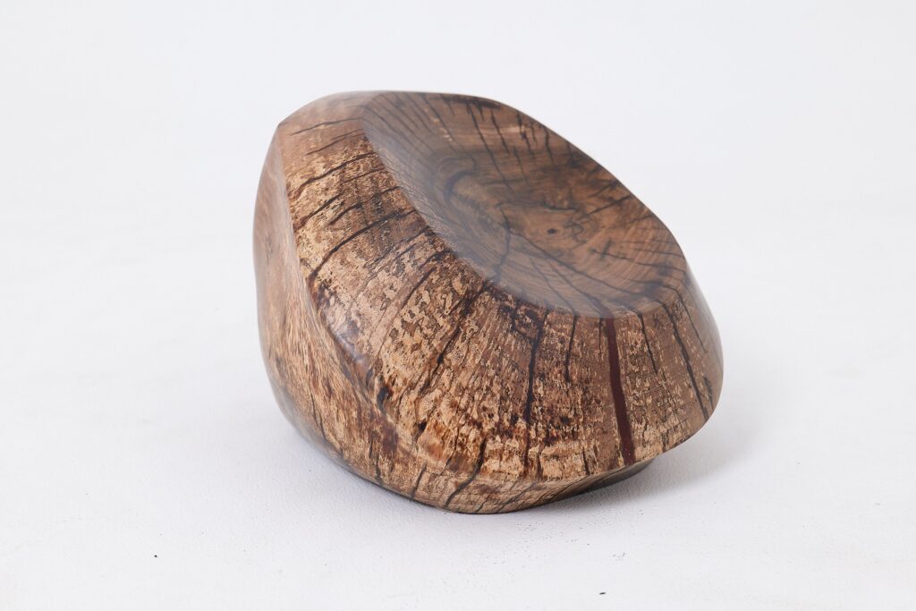 Still Stand Abstract Wood Sculpture, Chainsaw Carved, Walnut,
