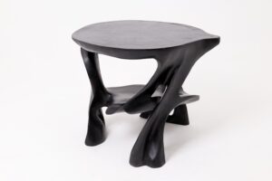 Sculptural Coffee Table, Solid Wood, Contemporary Design, Handmade, main view