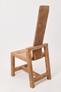 Massive Oak Armchair, Rustic, Burnt Wood, Black, Charred, Handmade, gallery view 9