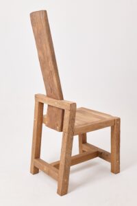 Massive Oak Armchair, Rustic, Burnt Wood, Black, Charred, Handmade, gallery view 11