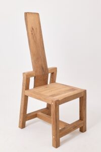 Massive Oak Armchair, Rustic, Burnt Wood, Black, Charred, Handmade, gallery view 13