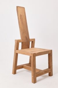 Massive Oak Armchair, Rustic, Burnt Wood, Black, Charred, Handmade, gallery view 14