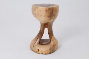 Sculptural Side Table, Stool, Solid Wood, Walnut, Contemporary Design, gallery view 2
