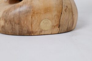 Sculptural Side Table, Stool, Solid Wood, Walnut, Contemporary Design, gallery view 5
