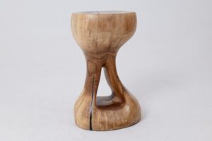 Sculptural Side Table, Stool, Solid Wood, Walnut, Contemporary Design, gallery view 8