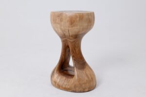 Sculptural Side Table, Stool, Solid Wood, Walnut, Contemporary Design, gallery view 9