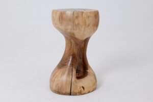 Sculptural Side Table, Stool, Solid Wood, Walnut, Contemporary Design, gallery view 11