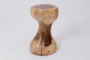 Sculptural Side Table, Stool, Solid Wood, Walnut, Contemporary Design, gallery view 12