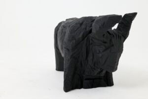 Taurus, Chainsaw Carved, Burnt Oak, Abstract Sculpture, Bull, Handmade, Black, gallery view 14