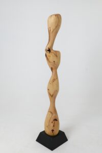 Still Stand Abstract Wood Sculpture, Chainsaw Carved, Walnut, gallery view 4