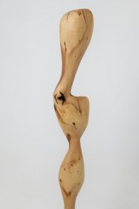 Still Stand Abstract Wood Sculpture, Chainsaw Carved, Walnut, gallery view 5