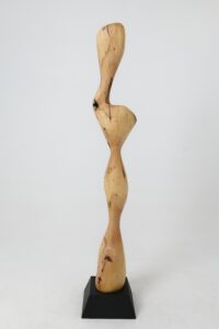 Still Stand Abstract Wood Sculpture, Chainsaw Carved, Walnut, gallery view 6
