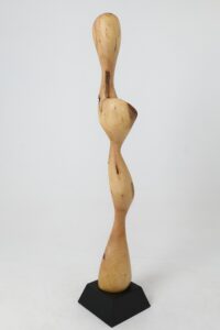 Still Stand Abstract Wood Sculpture, Chainsaw Carved, Walnut, gallery view 7