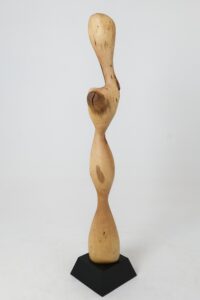 Still Stand Abstract Wood Sculpture, Chainsaw Carved, Walnut, gallery view 9