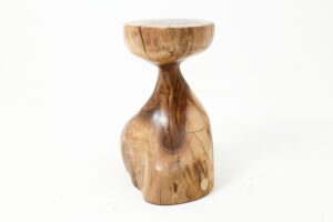 Sculptural Side Table, Stool, Solid Wood, Walnut, Contemporary Design, gallery view 4