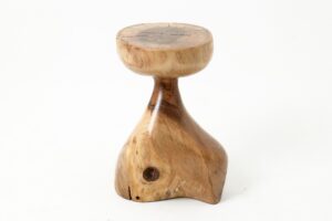 Sculptural Side Table, Stool, Solid Wood, Walnut, Contemporary Design, gallery view 9