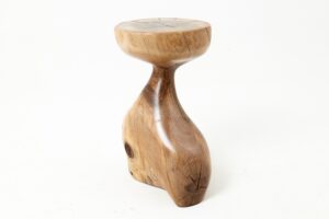 Sculptural Side Table, Stool, Solid Wood, Walnut, Contemporary Design, gallery view 10