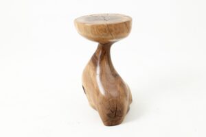 Sculptural Side Table, Stool, Solid Wood, Walnut, Contemporary Design, gallery view 11