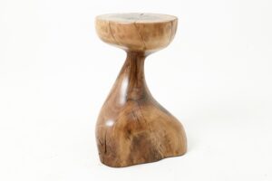 Sculptural Side Table, Stool, Solid Wood, Walnut, Contemporary Design, gallery view 12