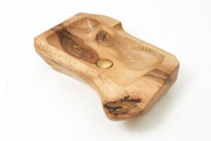 Live Edge Wood Bathroom Sink, Basin, Solid Wood, Walnut, Handmade, gallery view 4