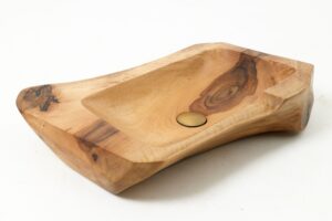 Live Edge Wood Bathroom Sink, Basin, Solid Wood, Walnut, Handmade, gallery view 10