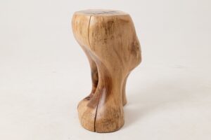 Sculptural Side Table, Stool, Solid Wood, Walnut, Contemporary Design, gallery view 4