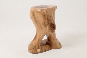 Sculptural Side Table, Stool, Solid Wood, Walnut, Contemporary Design, gallery view 5