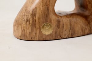 Sculptural Side Table, Stool, Solid Wood, Walnut, Contemporary Design, gallery view 7