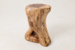 Sculptural Side Table, Stool, Solid Wood, Walnut, Contemporary Design, gallery view 9