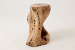 Sculptural Side Table, Stool, Solid Wood, Walnut, Contemporary Design, gallery view 12