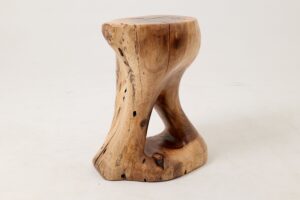 Sculptural Side Table, Stool, Solid Wood, Walnut, Contemporary Design, gallery view 13